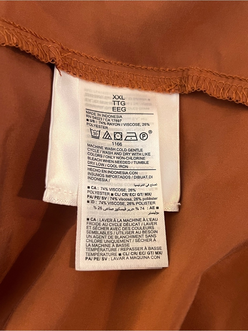 Old Navy Rust Orange Oversized Button Down Shirt XXL Utility - Picture 5 of 5